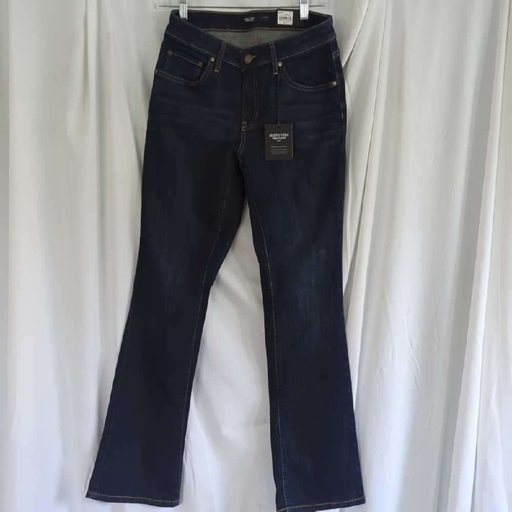 Simply Vera Vera Wang Dark Blue Flare Jeans NWT